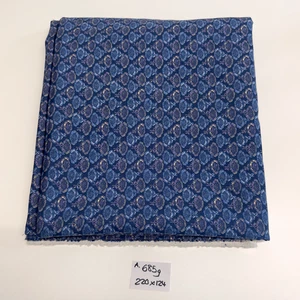 Cotton Blend Stretch Blue Navy Floral Pattern Fabric Craft 2m - Picture 1 of 6