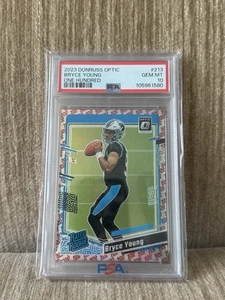 Donruss Optic #213 Bryce Young 2023 💯 100 cien emojis clasificación novato RC PSA 10 - Imagen 1 de 2