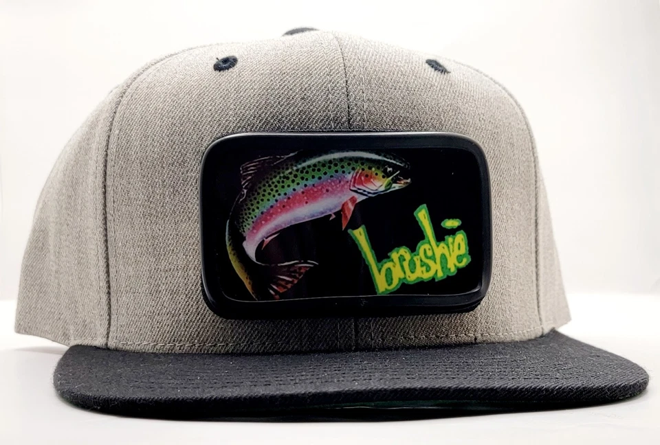 Chapéu Jeff Brushie Trout Burton, remendo de metal removível, Snapback - Imagem 1 de 1