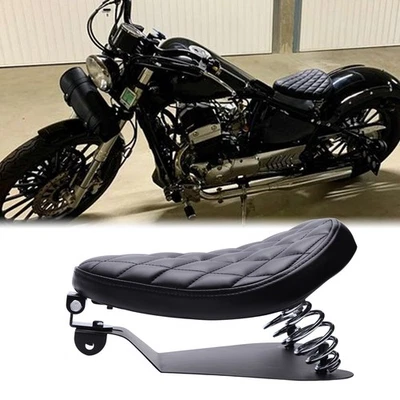 Motorbike Solo Seat w/Spring Base Plate Bracket For Harley Cross Bones FLSTSB - Imagem 1 de 4