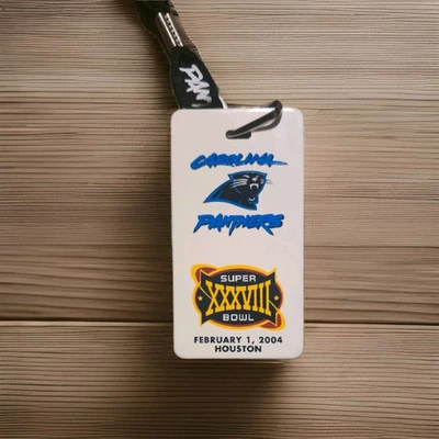 2004 Superbowl Lanyard and Ticket Holder - Image 1 of 4