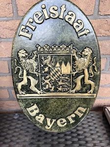 Freistaat Bayern Wappen - Selten aus Kunststoff  ca. 40x25 cm - Bild 1 von 2