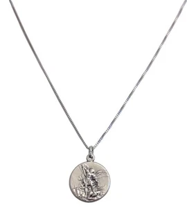 MEDAGLIETTA "MICHELE ARCANGELO " IN ARGENTO 925 CON CATENINA IN ARGENTO - Imagen 1 de 1