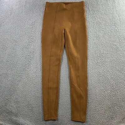 Spanx Leggings Womens Large Faux Suede Pull-on High Waist Stretch Caramel Brown - Image 1 of 4
