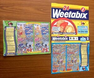 Weetabix Where’s Wally Cereal Box Rare Vintage 1994 X Two!
