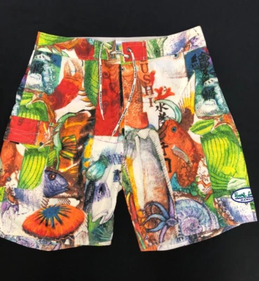 🍣 JAMS WORLD SURFLINE BOARD SHORTS HAWAII SAMURAI SUSHI PRISTINE TRUE SIZE 32 - Image 1 of 4