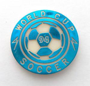 WORLD CUP SOCCER Pog Slammer Sports Blue Foil Logo 90s Retro Game Piece 1994