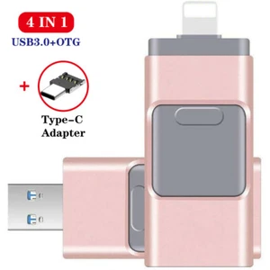 256GB USB i Flash Drive 64G Storage Memory Stick For iPhone iPad IOS Android - Imagen 1 de 16