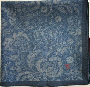 🆕️ NEW Auth ISAIA NAPOLI 100% COTTON Pocket Square Pochette Handkerchief - Picture 1 of 5