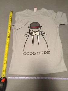 Boys Christmas  Shirt L (12/14) Walrus Cool Dude  - Picture 1 of 7