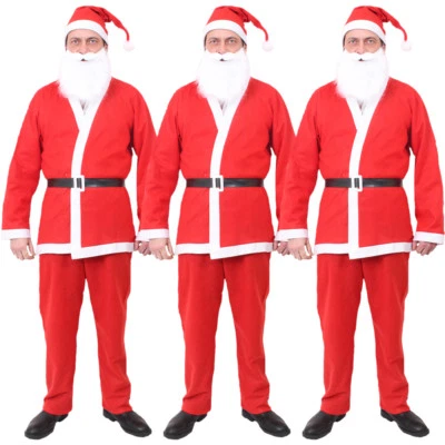 LOTE DE PAQUETES DE DISFRACES DE SANTA CLAUS ECONÓMICOS PARA HOMBRES TRAJE DE NAVIDAD PADRE DISFRAZ Foto 1 de 3