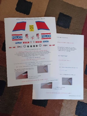 ACTION MAN Brit Police Motor Cycle  Reproduction Stickers - Image 1 of 2