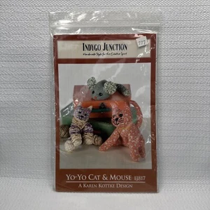Indygo Junction Yo-Yo Pattern Cat & Mouse Decor Toy Stuffed Animal - Picture 1 of 3