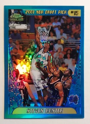 2001-02 Topps Chrome STEVEN HUNTER #143 Rookie Refractor RC Orlando Magic  - Image 1 of 2