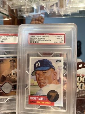 ⚾️Mickey Mantle 2007 Topps Target exclusivo de fábrica juego tarjeta de recuerdos MMR-53 Foto 1 de 2