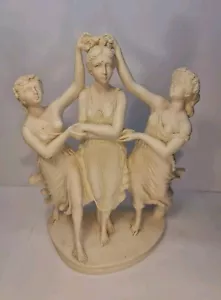 Escultura italiana vintage de Santini de "Tres Gracias" de la cultura griega, resina - - Imagen 1 de 17