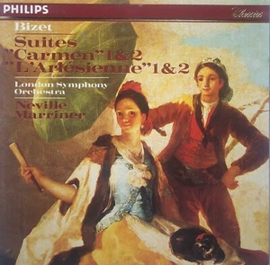 BIZET SUITES: CARMEN 1 & 2, L'ARLESIENNE 1 & 2, CD, NEVILLE MARRINER - Picture 1 of 2