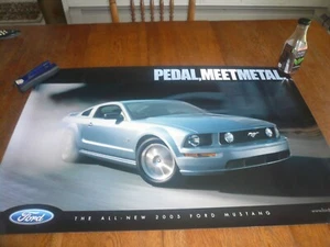 2005 Ford MUSTANG Promo POSTER 24" x 36" Double Sided, "Pedal, Meet Metal" - Picture 1 of 2