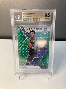 2019-20 Panini Mosaic Ja Morant #274 NBA Debut RC Green Prizm BGS 9.5 Grizzlies
