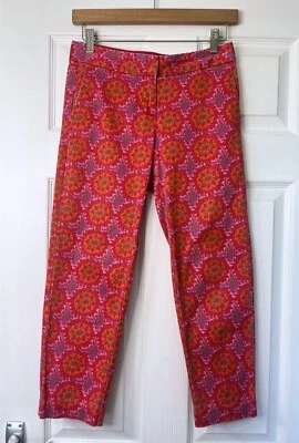 BODEN Red Floral Cropped Trouser Pants Size UK 6 Petite - Image 1 of 4