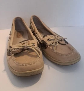 Women's Leopard Print Sperry Top Sliders - Leather Boat Shoes - Size 7M - Picture 1 of 8