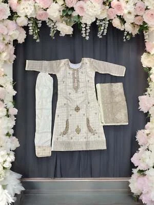 Juego tradicional de algodón Salwar Kameez para niñas - Ropa étnica para niños - 13 Foto 1 de 4