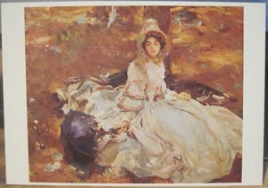 Art Postcard John Singer Sargent THE PINK DRESS Rose Marie Ormond Painting 1912 - Picture 1 of 2