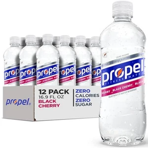 Agua potable deportiva Propel Black Cherry cero calorías con electrolitos y Vi - Imagen 1 de 5