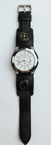 Reloj Analógico Field & Stream Brújula Cuero Marrón Termómetro - Necesita Batería - Imagen 1 de 11