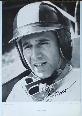 Formel 1, Autogramm Silvio Moser, 24 Grands Prix, 1967-1971, sehr selten - Bild 1 von 2