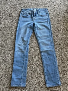 American Eagle Jeans Größe 4 Damen Skinny Low Rise Denim Blau Super Stretch 4R - Bild 1 von 8