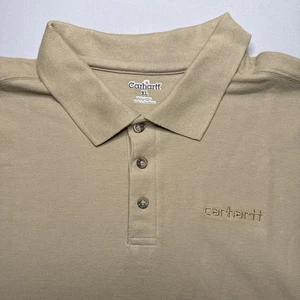Camisa polo para hombre Carhartt XL tostada K311DKT piqué tejida ropa de trabajo manga corta - Imagen 1 de 6