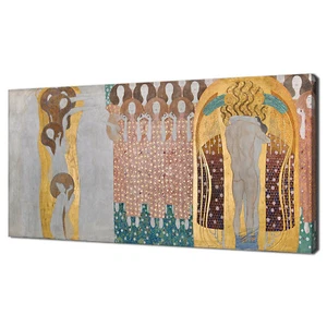 Gustav Klimt Der Beethovenfries 1901 Reproduktion Leinwanddruck Wandkunst - Bild 1 von 8