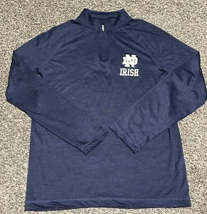 Fanatics Notre Dame Fighting Irish 1/4 Zip Pullover Womens Medium Blue Top - Picture 1 of 3