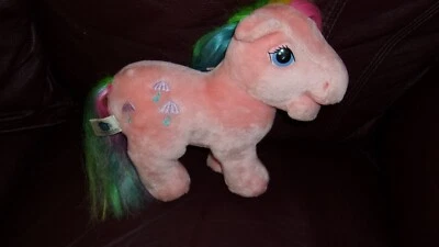 Vtg.1984 HASBRO, MY LITTLE PONY,RAINBOW PINK PARASOL SOFTIES UMBRELLA PLUSH vtG. - Image 1 of 4