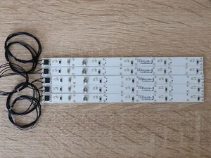 5x LED Waggon Beleuchtung 145 mm warm-weiss  kürzbar /Anschusskabel angelötet H0 - Bild 1 von 1