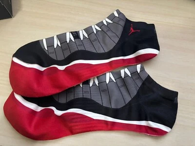 Jordan Mens True Bootie Socks Red/Black Grey/White SZ XL 409217 010 NEW - Image 1 of 4