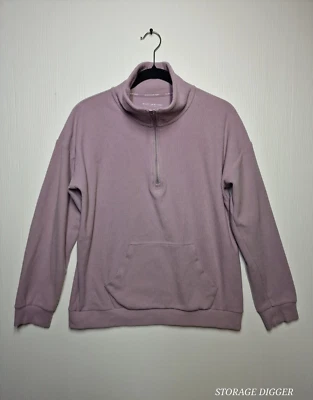 Marc New York Women's Purple Ribbed Quarter Zip Pullover Pockets Size S/CH - Image 1 of 4