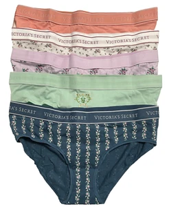 Victoria's Secret Hiphugger Panties Womens 2XL Cotton 5 Pairs Floral Multicolor - Picture 1 of 3