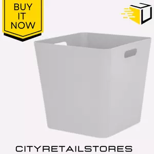 Grey Stylish Storage Bin Wham Studio Basket 15.01 Cube Organize Home & Office - Picture 1 of 5