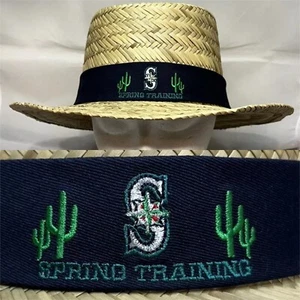 Seattle Mariners Straw Hat MLB Baseball Team Spring Training Logo 47 Brand Cap - Picture 1 of 13
