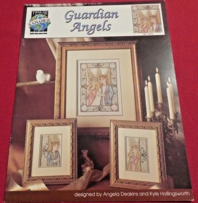 NEW!  True Colors Cross Stitch Pattern Leaflet "Guardian Angels" 7 Pages - Image 1 of 3