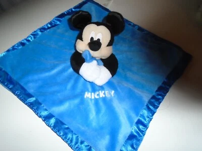 Mickey Mouse Lovey Disney Baby Plush Security Blanket  Light Blue  - Image 1 of 3