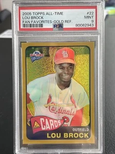 2005 Topps All Time Fan Favorites #22 Gold Refractor Lou Brock /25 PSA 9 Pop 1 - Bild 1 von 2