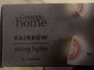 2 x George Home ASDA REGENBOGENLICHTERKETTE 2,1 M, BRANDNEU, VERPACKT - Bild 1 von 6