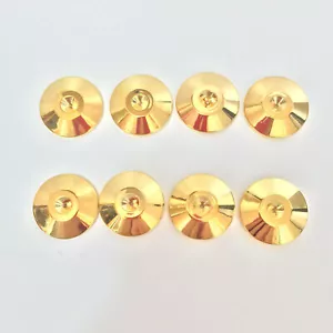 8 pz Altoparlante in Ottone Disco da Pavimento Spike Placcato Oro per Coni Audio Componente Picchi - Foto 1 di 4