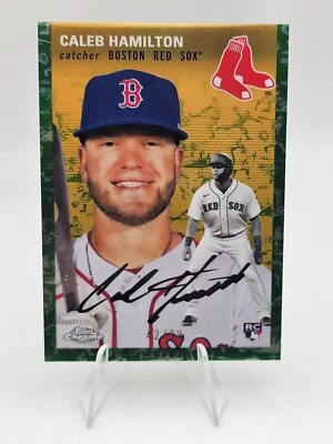2023 Topps Chrome Platinum Anniversary Toile Green #129 Caleb Hamilton RC /99 - Image 1 of 2