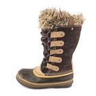 Sorel Joan Of Arctic Winter Boots Womens Size 8 Eur 40 Brown Leather Faux Fur