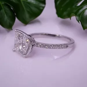 IGI Certified Lab Grown Diamond Engagement Ring 14k Gold 3.27ct Princess F VS1 - Picture 1 of 7