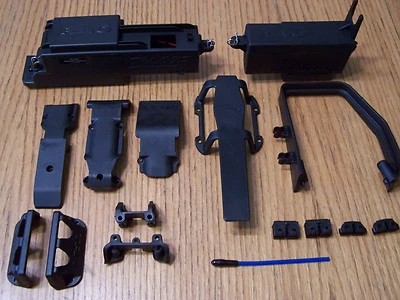 Traxxas 3.3 Revo Receiver Battery Box On/Off Switch Skid Plates Servo Mounts  - Image 1 of 4